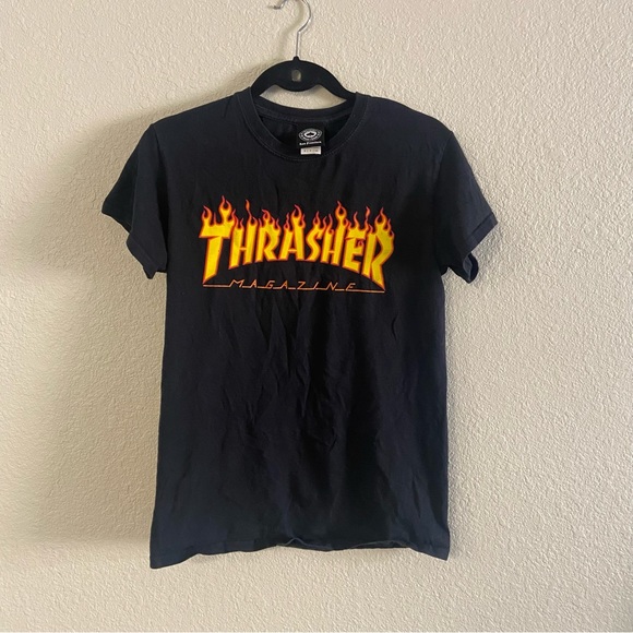 Thrasher Tops - Thrasher Magazine Flame Casual T Shirt size small